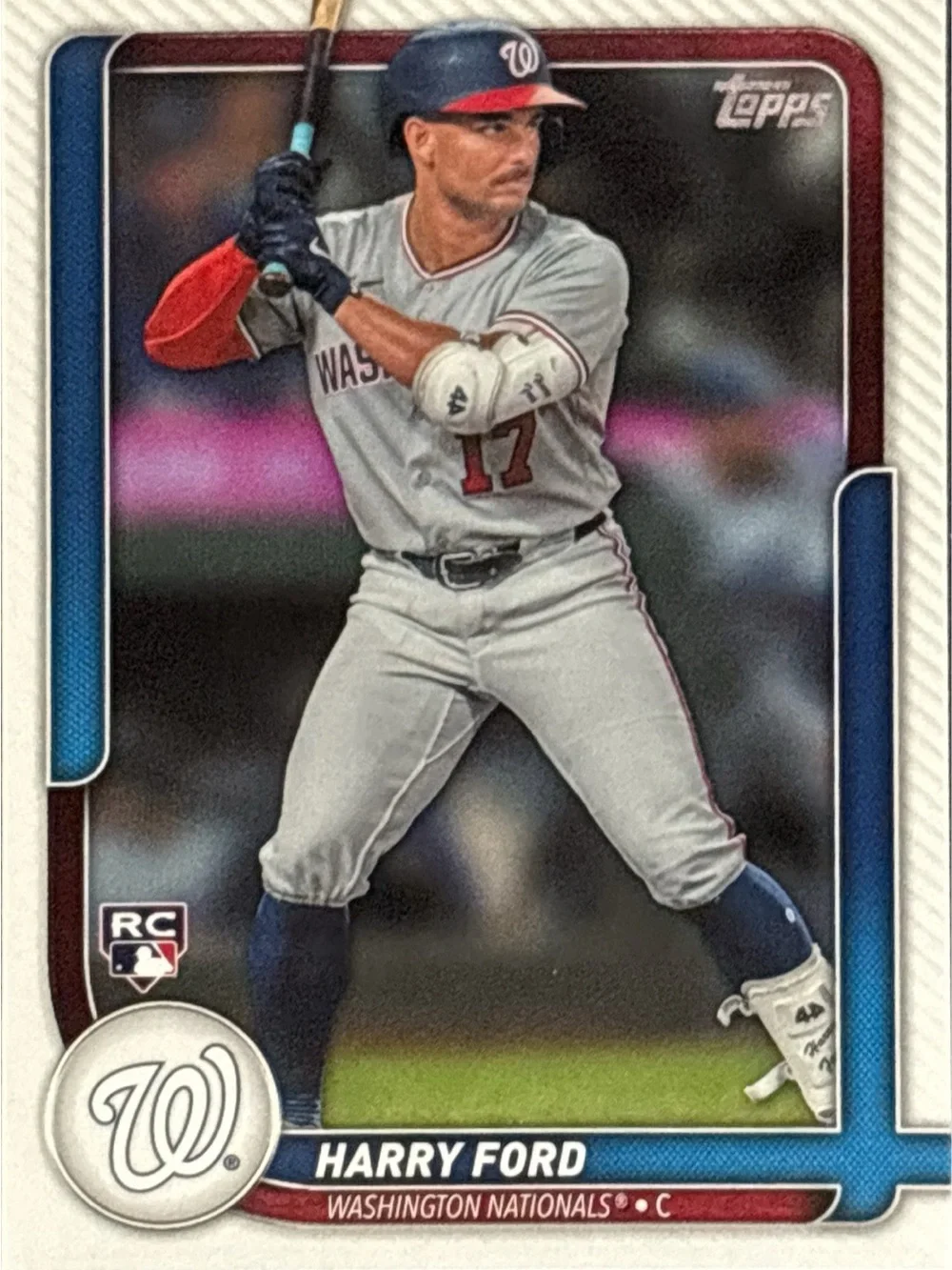 Topps Washington Nationals Harry Ford Rookie Baseball Trading Card